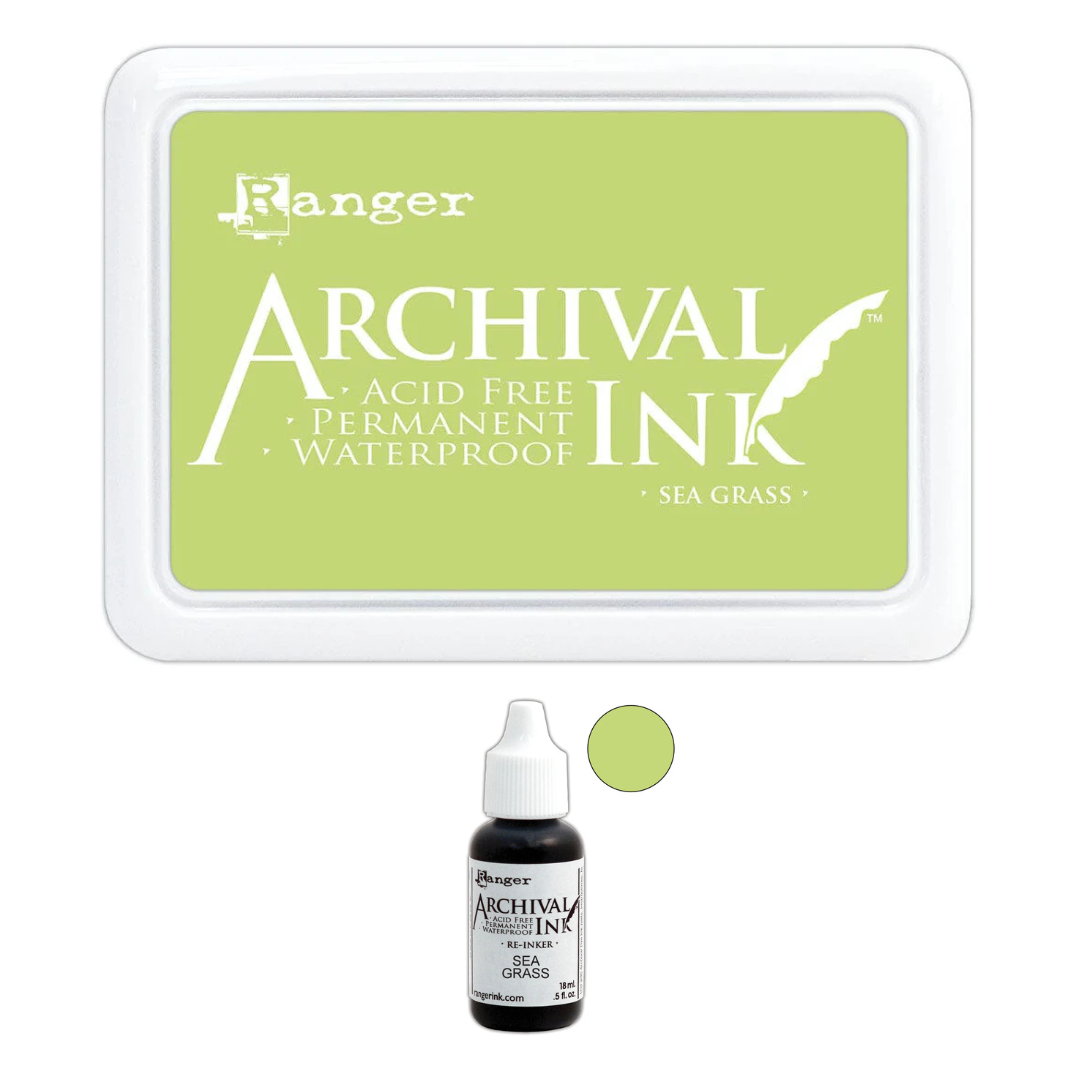 Sea Grass Archival Ink Pad + Refill Combo