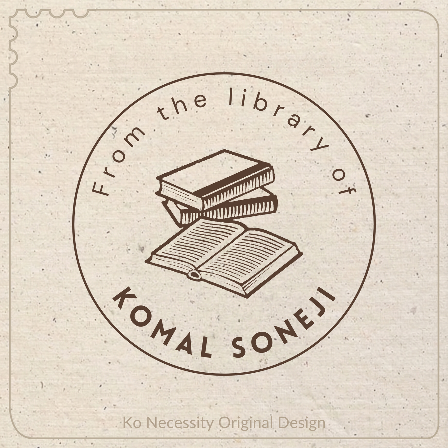 Pile Of Books | Library Stamp