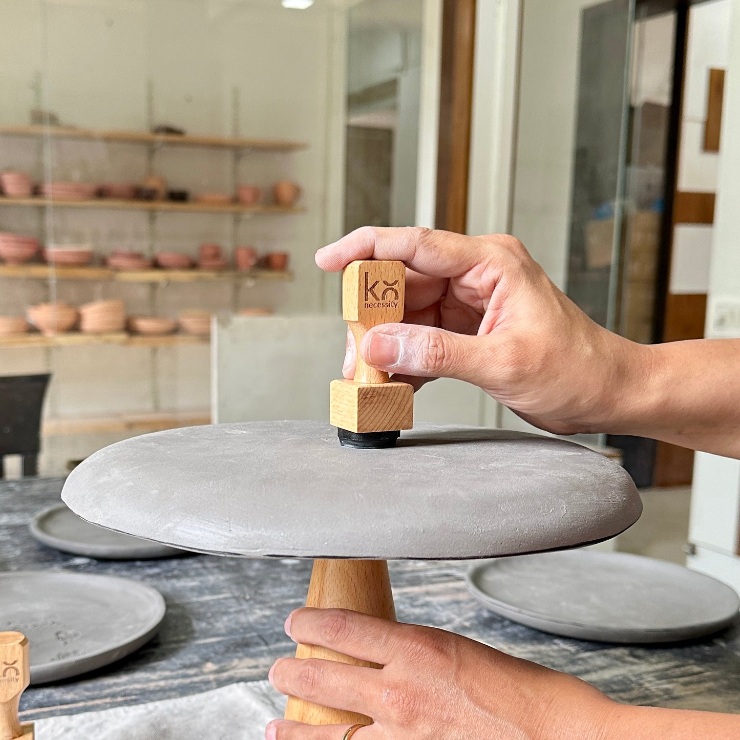 Pottery Stamping Pedestal