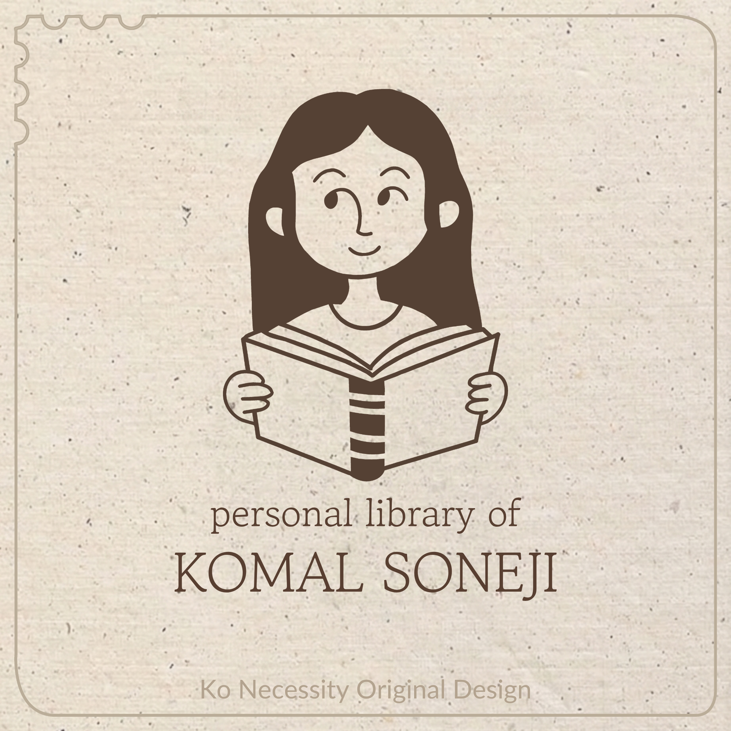 Reading Girlie | Library Stamp