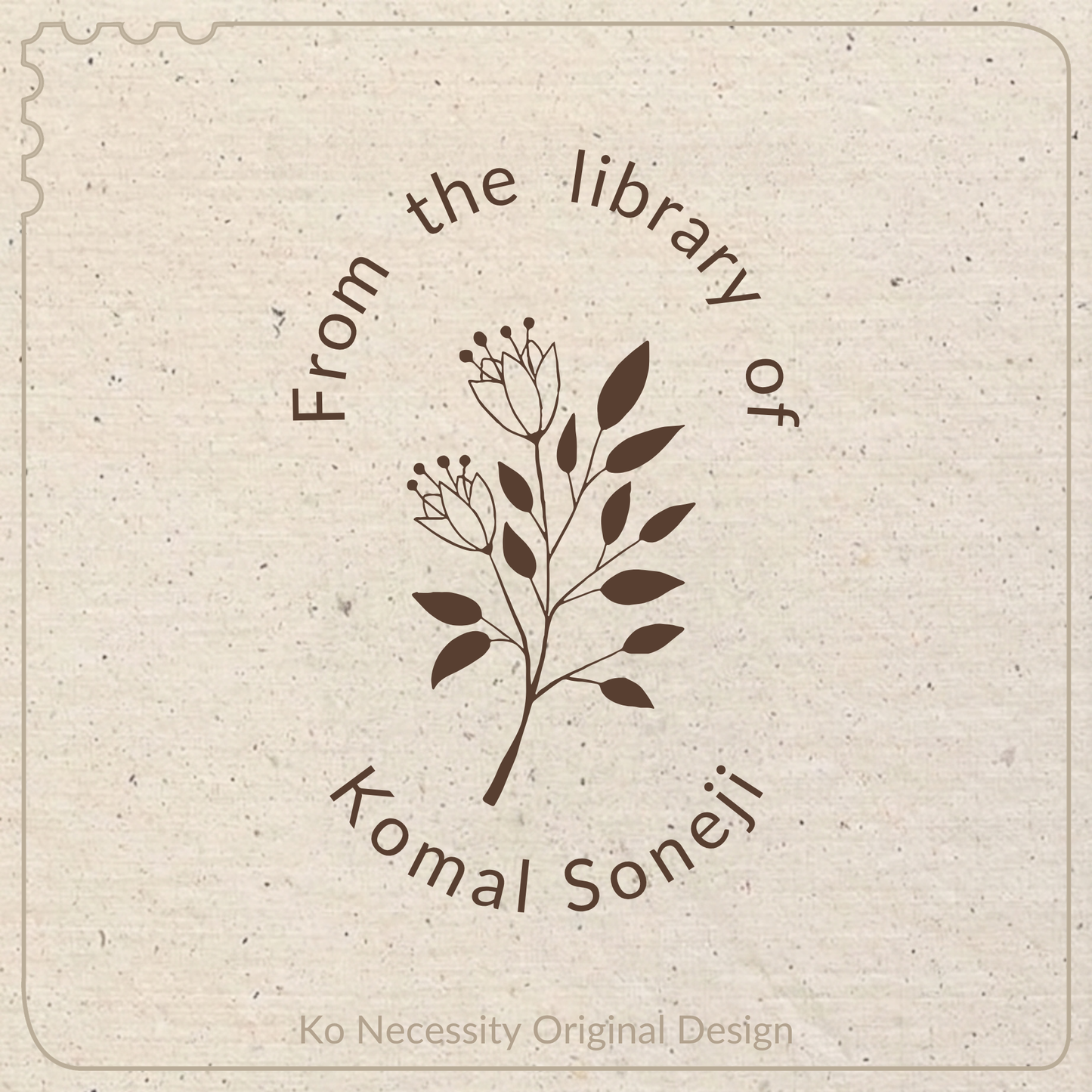 The Bouquet | Library Stamp