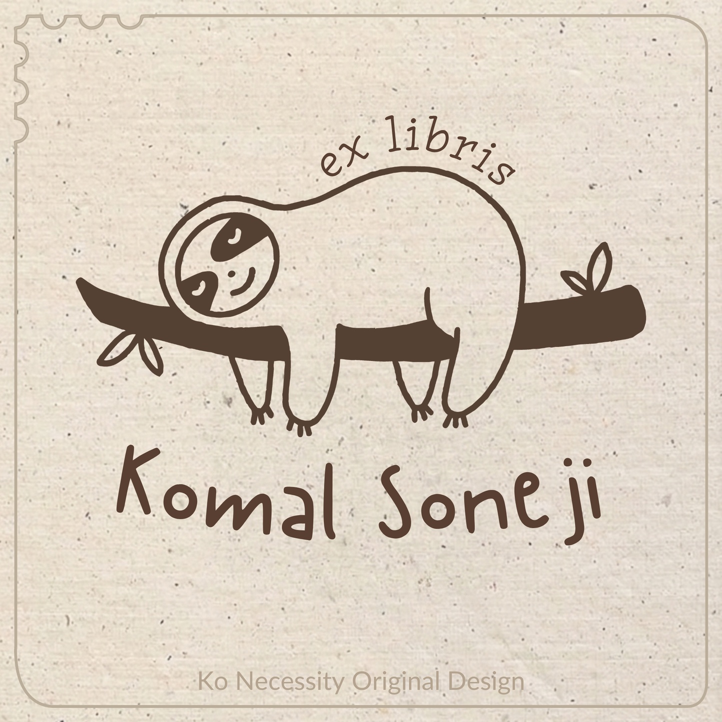 The Sloth | Library Stamp