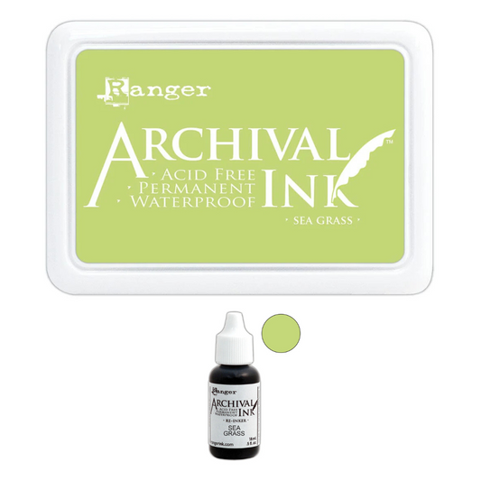 Sea Grass Archival Ink Pad + Refill Combo