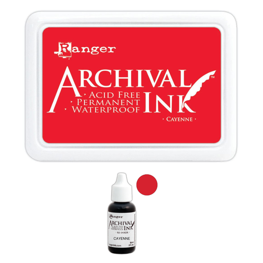 Cayenne Archival Ink Pad + Refill Combo