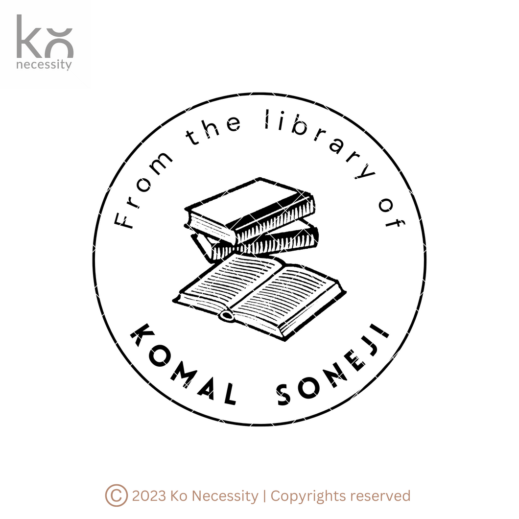 Pile Of Books | Library Stamp