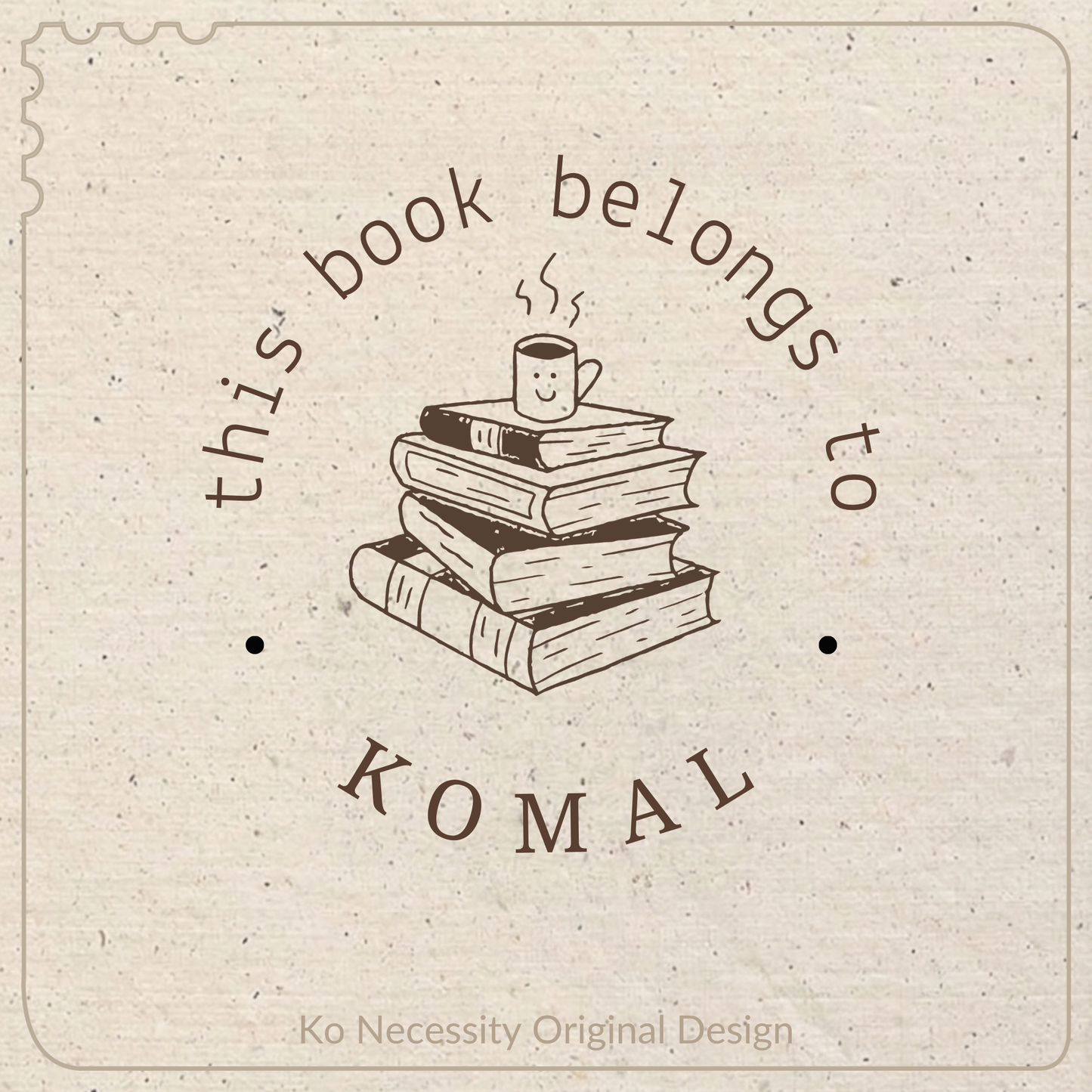 Books & Coffee | Library Stamp