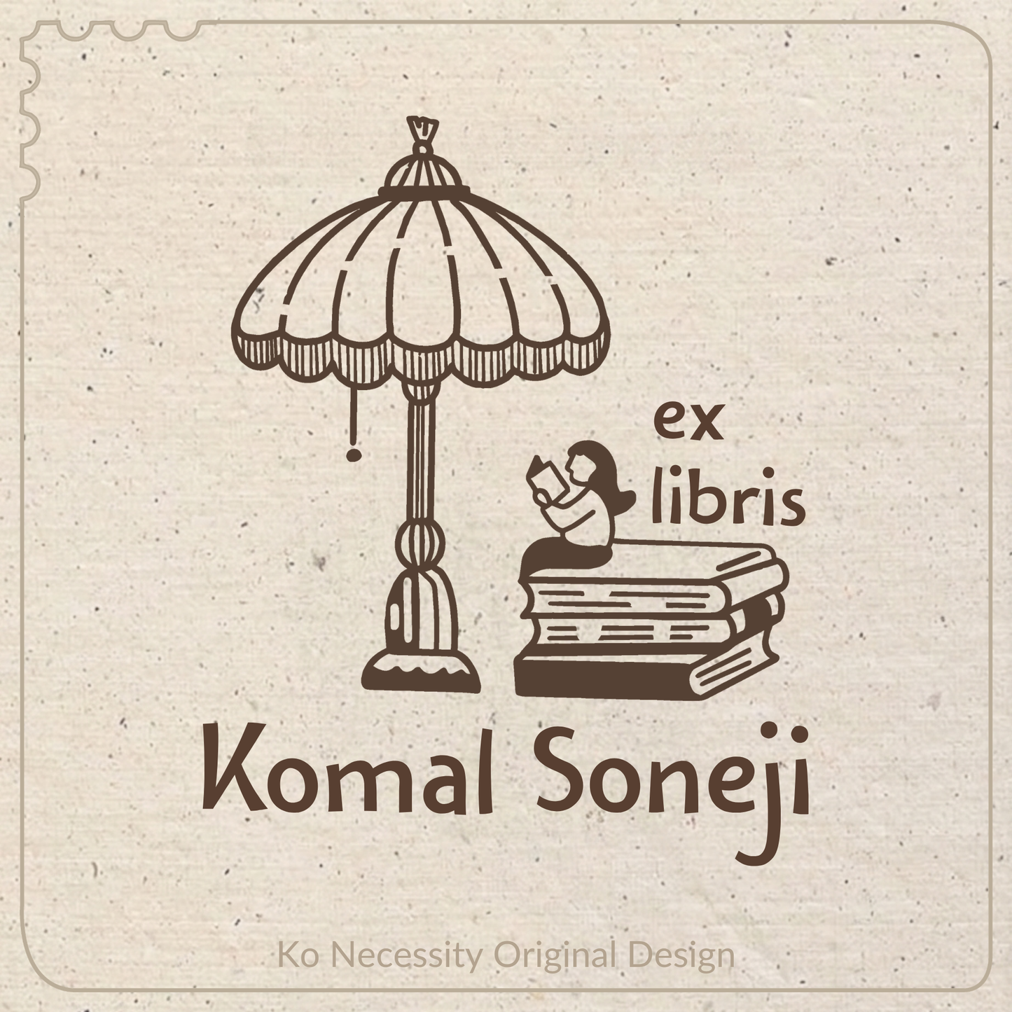 Lampshade Reading | Library Stamp