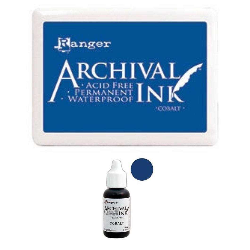 Cobalt Archival Ink Pad + Refill Combo
